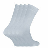 Sock Snob 4 Pairs Ladies Soft Bamboo Crew Socks 4-8 UK White