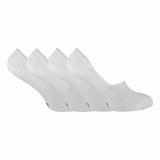 Sock Snob 4 Pk Ladies Bamboo Invisible Liner Socks 4-8 UK White