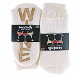 Sock Snob Ladies Fleece Lined Wine Slipper Socks 4-7 UK
