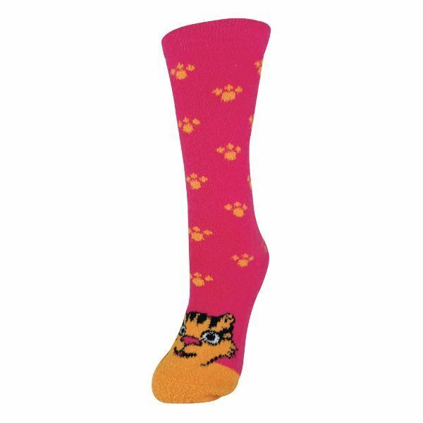 Sock Snob Ladies Slipper Socks with Animal Designs 4-8 UK Tiger