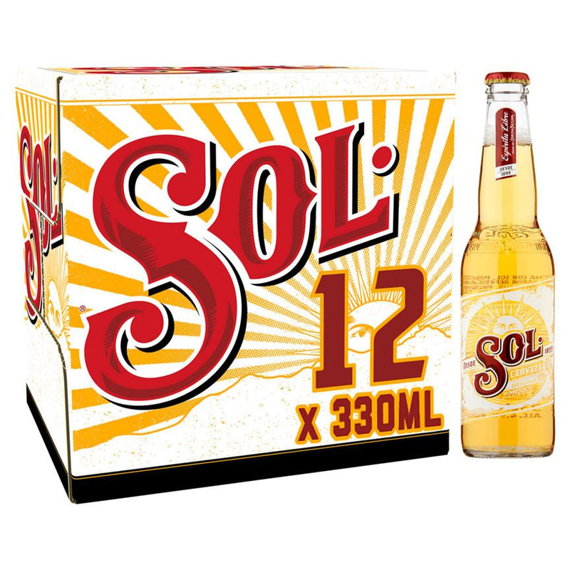Sol Original Lager Beer 12 x 330ml Bottles