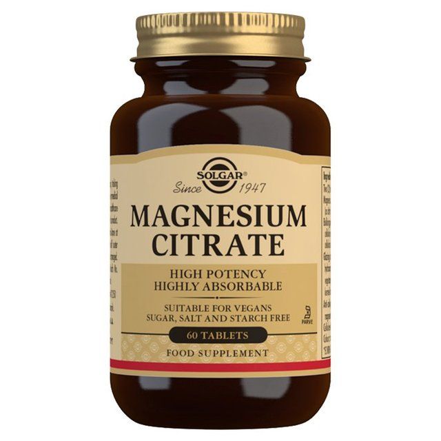 Solgar Magnesium Citrate Supplement Tablets 60 per pack