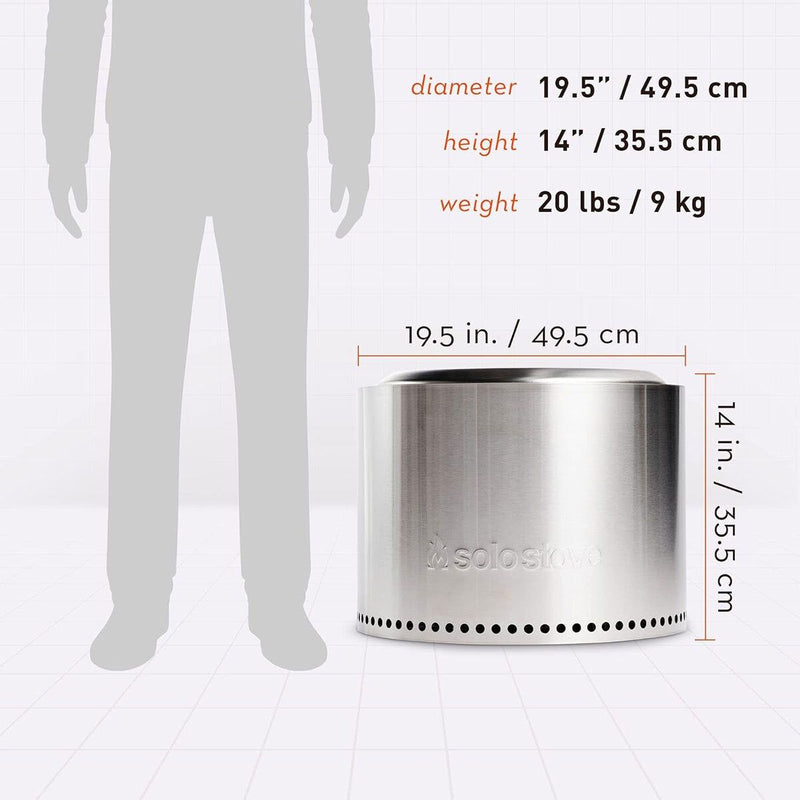 Solo Stove Bonfire 2.0 Wood Burning Stainless Steel Fire Pit Bundle