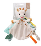 Sophie la Girafe plush comforter with pacifier holder - British product