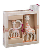 Sophie la Girafe teether gift set with giraffe and ring - British product