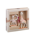 Sophie la Girafe teether gift set with giraffe and ring - British product