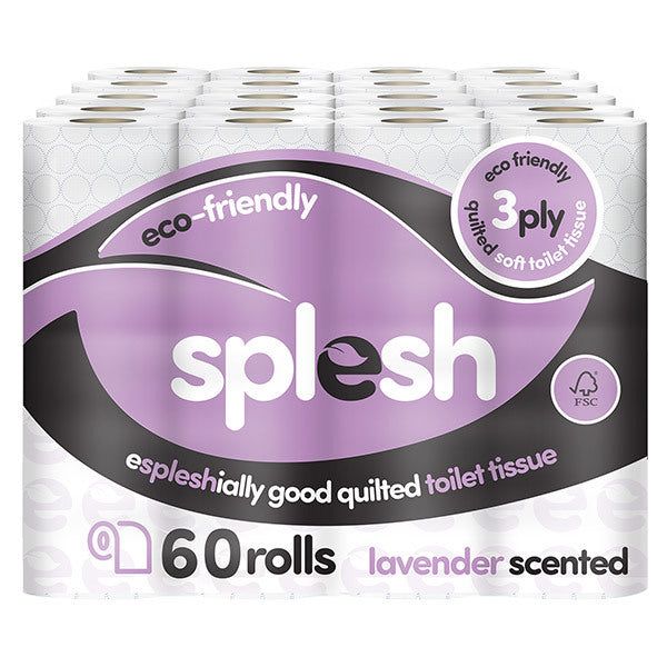 Splesh 60 Rolls Quilted Lavender Toilet Paper