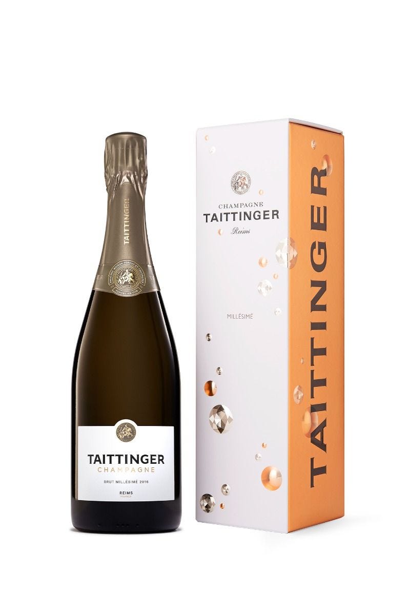 Taittinger Vintage Champagne 75cl, imported from the UK