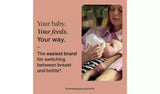 Tommee Tippee white baby bottle starter kit, imported from the UK