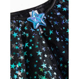 Star printed mesh cape and wand set - imported from the UK