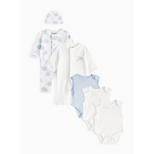 Blue elephant print premature baby starter set 3lbs British product