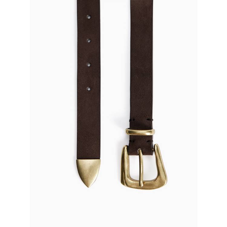 Chocolate western style belt size L, British product