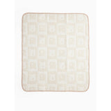 Beige bear checkerboard baby blanket one size, UK version