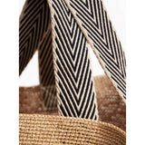 Raffia bucket shoulder bag one size, imported from the UK