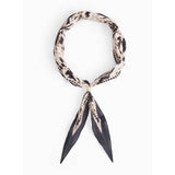 Cow print scarf cream colourway one size, imported from the UK