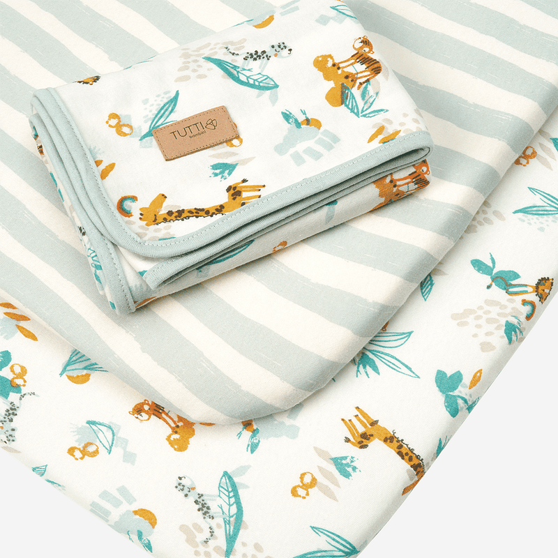 Tutti Bambini CoZee starter pack Run Wild baby bedding - British product