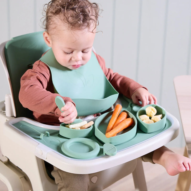 Tutti Bambini Nova highchair accessory pack in Basil, 10-piece (British brand)