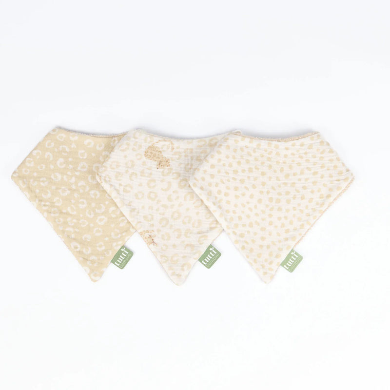 Tutti Bambini Love Cats bandana bibs 3 pack, imported from the UK