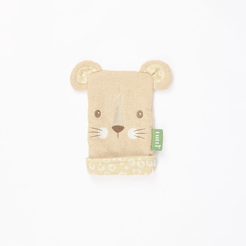 Tutti Bambini Luca Leopard wash mitt 23x15cm, UK version