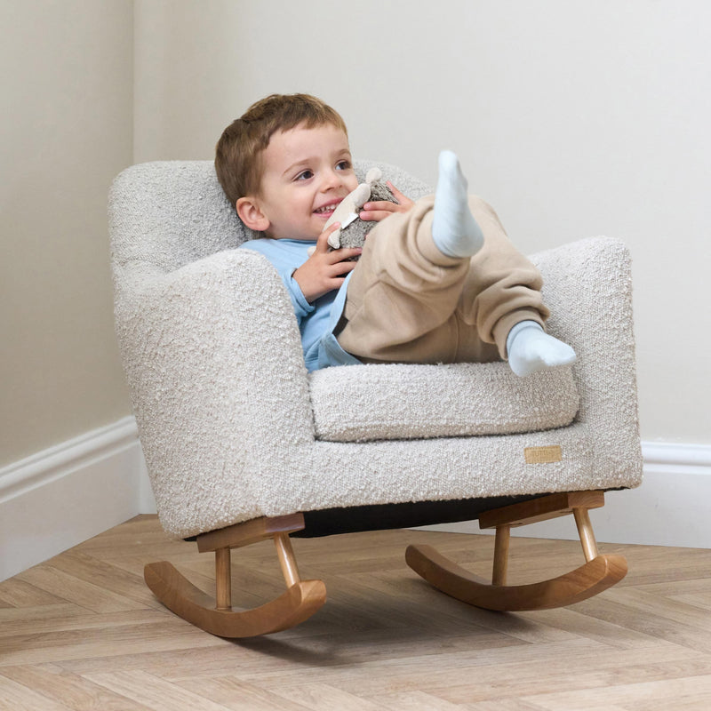 Tutti Bambini Jonah children's rocking chair boucle mushroom, UK version