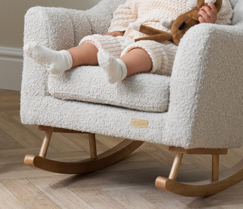 Tutti Bambini Jonah children's rocking chair boucle mushroom, UK version
