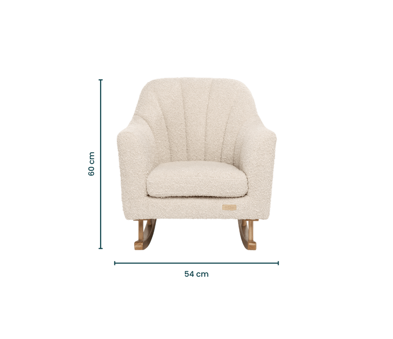 Tutti Bambini Jonah children's rocking chair boucle mushroom, UK version