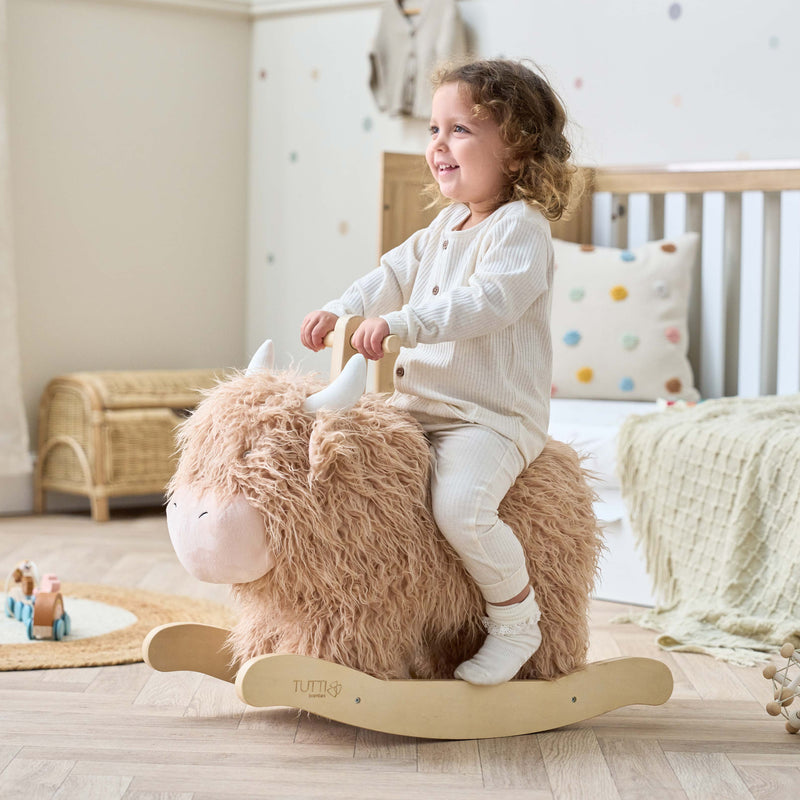 Tutti Bambini rocking toy Douglas the Highland Cow, imported from the UK