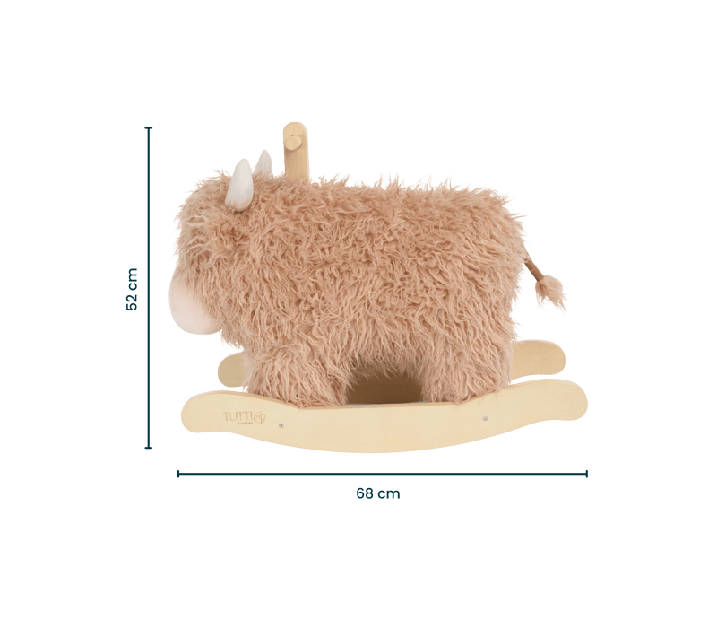 Tutti Bambini rocking toy Douglas the Highland Cow, imported from the UK