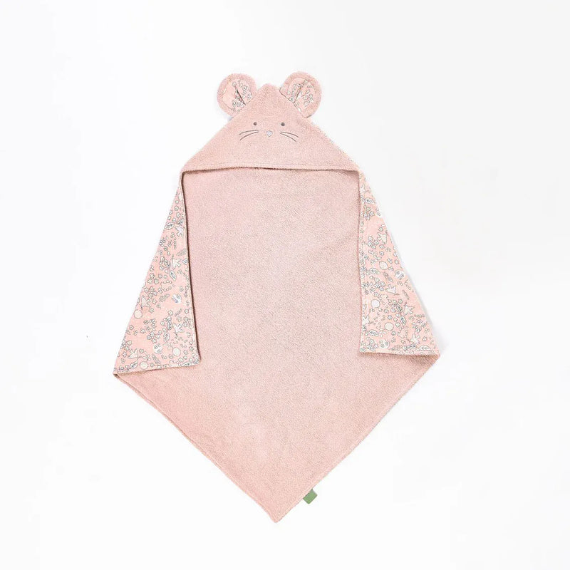 Tutti Bambini Margot Mouse hooded towel 75x75cm, imported from the UK
