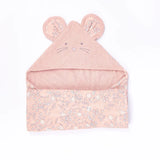 Tutti Bambini Margot Mouse hooded towel 75x75cm, imported from the UK