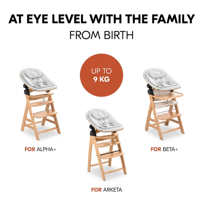 Hauck Highchair Bouncer Eco in light grey, UK version