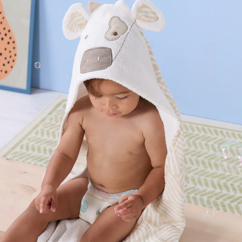 Tutti Bambini Clemi Cow hooded towel set 75cm (British brand)