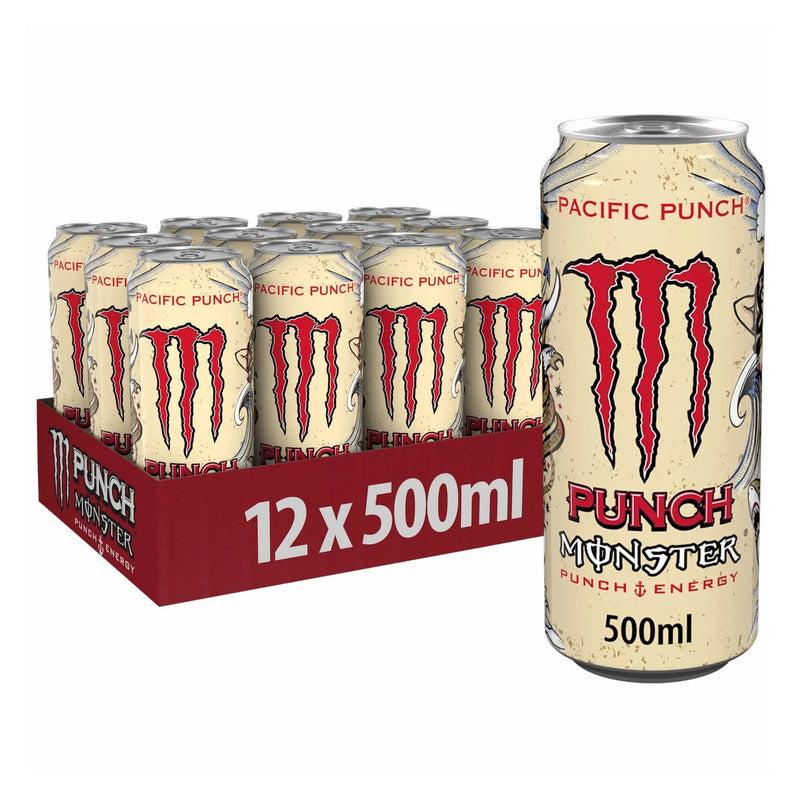 Monster Pacific Punch 12 x 500ml cans imported from the UK