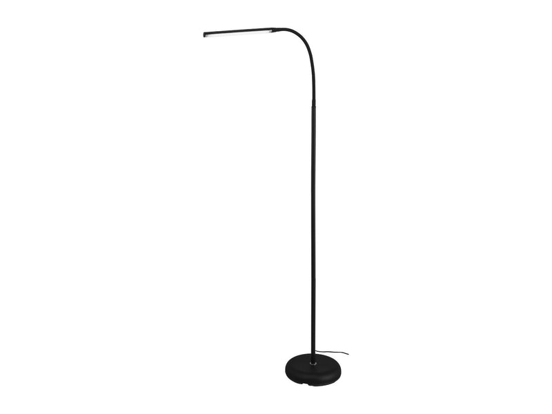 LED floor lamp with gooseneck and touch dimmer, imported from the UK