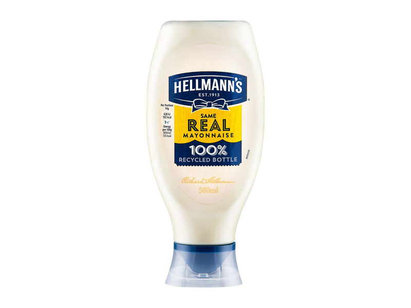 Real mayonnaise 580ml bottle, UK version
