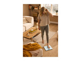White bathroom scales with 180kg capacity (British brand)