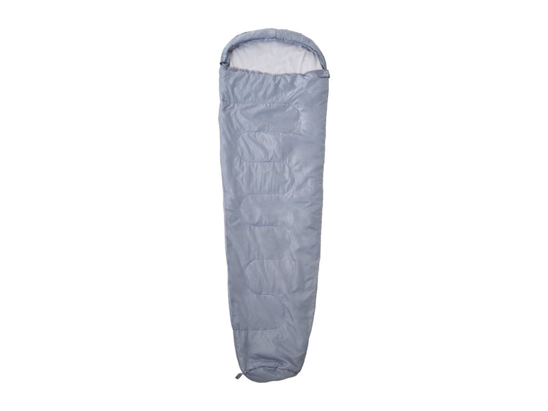 Mummy shape sleeping bag with 2-way zip, imported from the UK