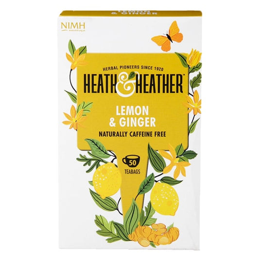 Heath & Heather Lemon & Ginger 50 Tea Bags Herbal Tea Holland&Barrett Title  