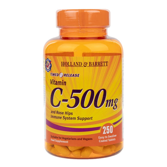 Holland & Barrett Vitamin C Timed Release with Rose Hips 250 Tablets 500mg Vitamin C Holland&Barrett Title  
