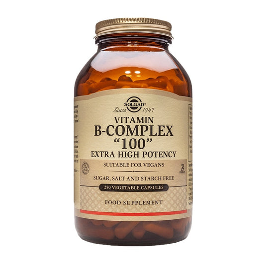 Solgar Vitamin B-Complex 100 Extra High Potency 250 Vegi Capsules Vitamin B Complexes Holland&Barrett   