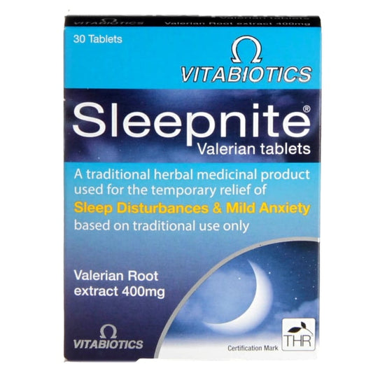 Vitabiotics Sleepnite Valerian 30 Tablets Valerian Capsules & Tablets Holland&Barrett   