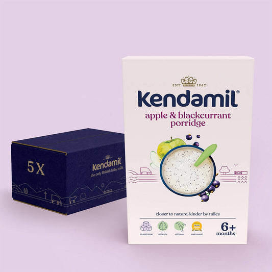 Kendamil Apple and Blackcurrant Baby Porridge 5-Pack (35 Servings) Baby Porridge McGrocer Direct   