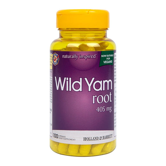 Holland & Barret Wild Yam Root 405mg 100 Capsules Women's Health Supplements Holland&Barrett   