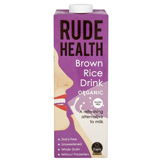 Rude Health Organic Brown Rice Drink 1 Litre Oat, Rice & Hemp Drinks Holland&Barrett   