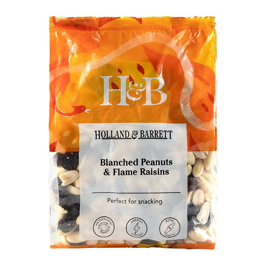 Holland & Barrett Blanched Peanuts & Flame Raisins 1kg Fruit & Nut Mixes Holland&Barrett   