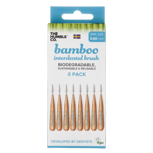 Humble Bamboo Interdental Brush 0.6mm pack of 8 Toothbrushes Holland&Barrett   