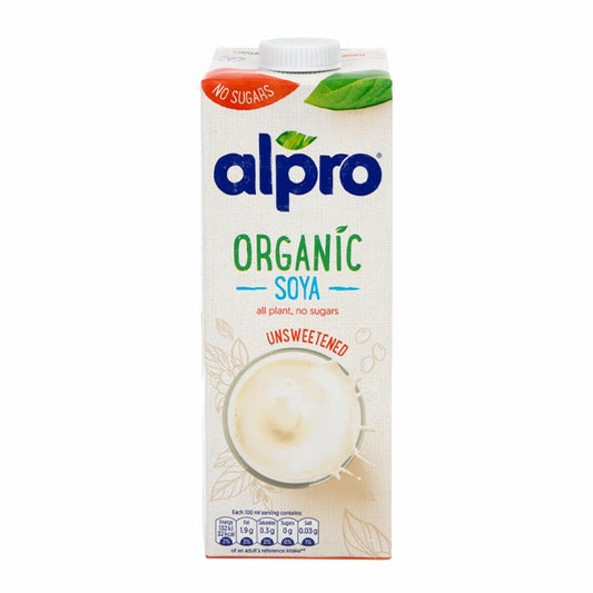 Alpro Organic Unsweetened Soya 1l Soya Milk & Drinks Holland&Barrett   