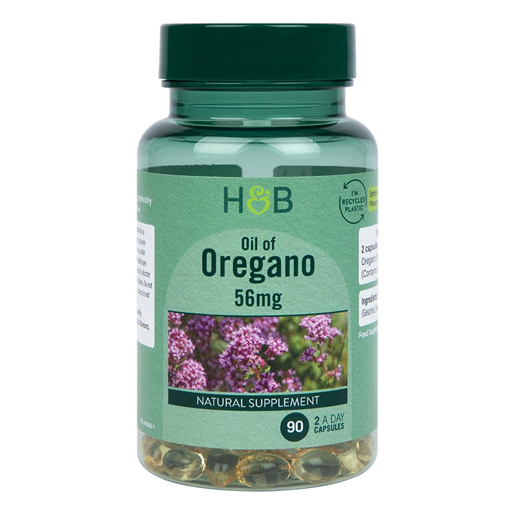 Holland & Barrett Oil of Oregano 56mg 90 Capsules Plant Sourced Supplements Holland&Barrett   