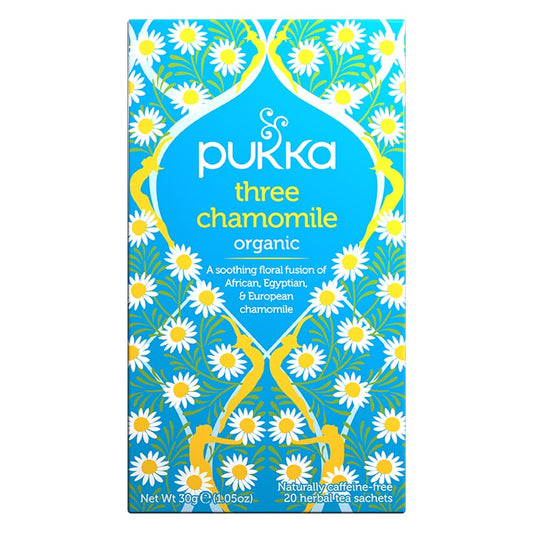 Pukka Organic Three Chamomile 20 Tea Bags Herbal Tea Holland&Barrett   