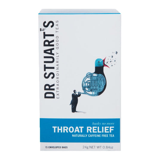 Dr Stuart's Throat Relief Tea 15x bags Herbal Tea Holland&Barrett   